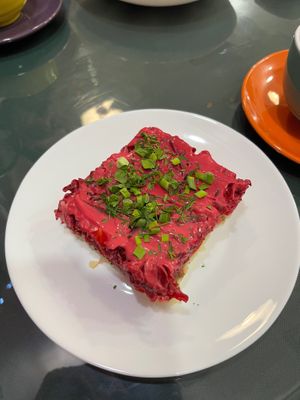 “Seledka pod shuboy” was sooo delicious! It’s like my grandma’s, but vegan :) at BORSHÖF in Yerevan