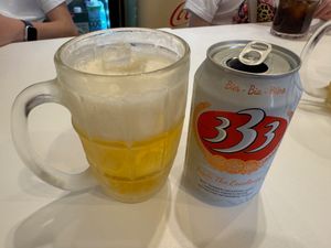Cold beer at Bánh mì Bà Ba Kawagoe - バインミーバーバー川越店 in Kawagoe