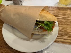 Vegan tofu sandwich at Bánh mì Bà Ba Kawagoe - バインミーバーバー川越店 in Kawagoe