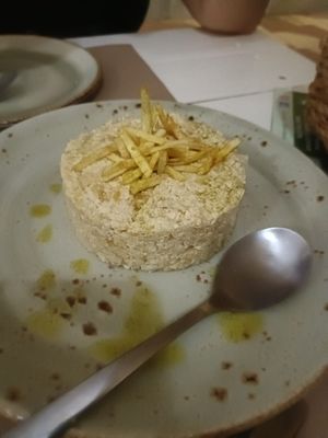 Migas de 'Vacalao' at La Villa de Dolly & Parton in Algeciras