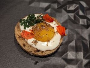 "egg" on toast at Georgia Boy  in Atlanta