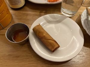 Vegan spring roll at Cha Pa's Noodles and Grill in New York City
