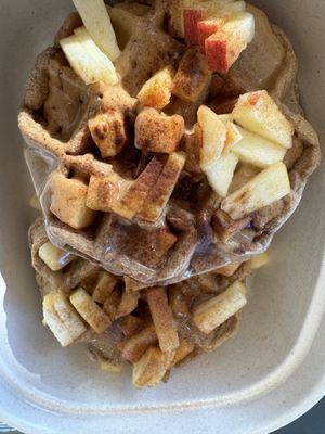 Apples and cinnamon unwaffle  at The Well Juicery in Bozeman