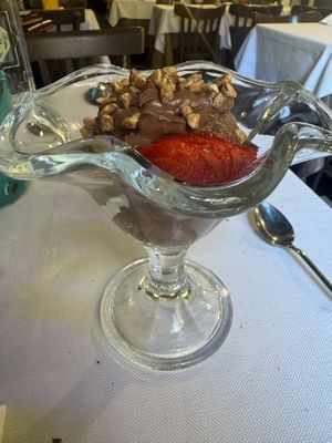 Vegan chocolate mousse   at Osteria Antico Dolo in Venice