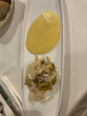 The vegan starter - one of the best dishes we’ve ever had   at Osteria Antico Dolo in Venice