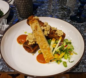The one vegan options for dinner. at Quay Hotel & Spa in Conwy