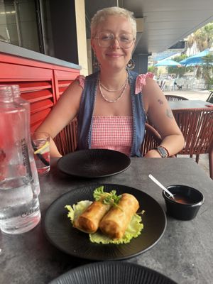 Vegetable spring rolls  at Mrs. Miyagi's in Tenerife