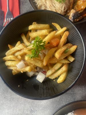 Slat and pepper chips   at Mrs. Miyagi's in Tenerife
