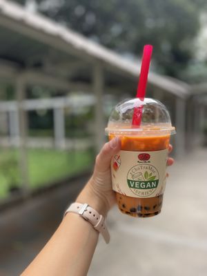 Thai milk tea oat  at Cha Tra Meu - Ratchadamri in Bangkok