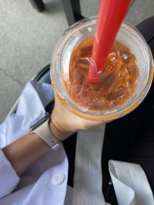 Iced Thai tea vegan   at Cha Tra Meu - Ratchadamri in Bangkok