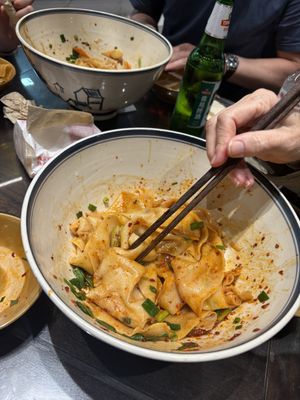 Half finished food since I forgot to snap a photo at the start!   at Shangzhai Leizhali Noodle Restaurant - 尚寨嫽扎咧面馆(钟楼店) in Xian