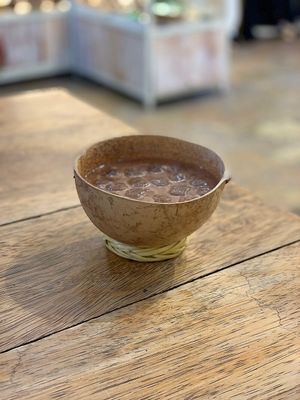 Tejate prehispanic drink (vegan) at Santo Remedio in San Miguel De Allende