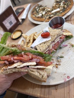 Vegan sandwich   at Santo Remedio in San Miguel De Allende