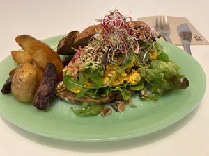 This is vegan egg bread from the lunch menu! ︎ at F LIFE  in Veldhoven