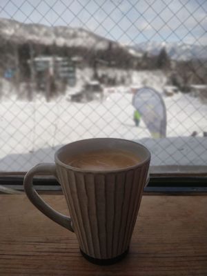 Nice Juan Valdez oat latte #Veganuary at Roots Cafe in Hakuba