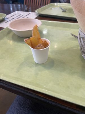 A side of fries…… for real  at Roots Cafe in Hakuba