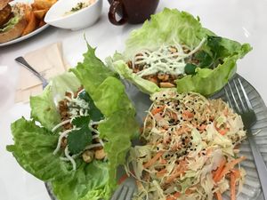 Tofu salad at Roots Cafe in Hakuba