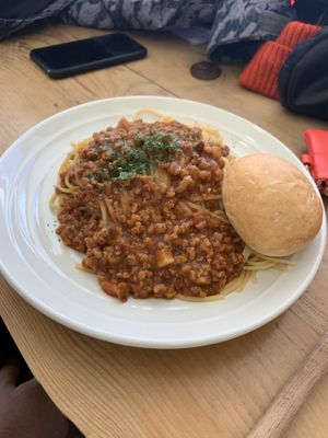Soy bolognese at Roots Cafe in Hakuba