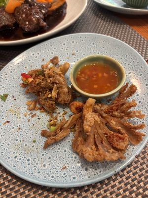 Salt and pepper mushrooms ~ June 2025  at Giggling Squid - St David's in Cardiff