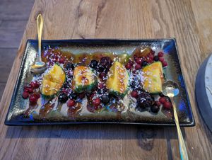 Mochi ice cream at Vegan AF Ramen in Brno