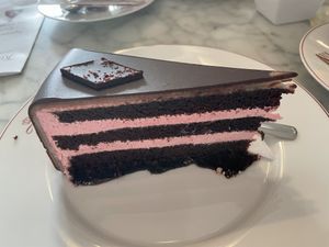 Raspberry chocolate cakee  at Cafe Kreutzkamm in Dresden