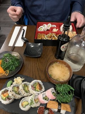 Vegan bento box, sushi platter, seaweed   at Banyi Japanese Dining in Dublin