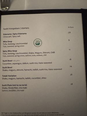 Starters.  at Vox Restaurant & Bar in Berlin