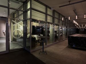 Entrance from Marlene Dietrich Platz.  at Vox Restaurant & Bar in Berlin