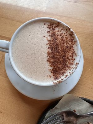 Chai latte with oat milk (their concentrate was vegan, but I would always check in case they switch).   at Silver Fern in Minneapolis