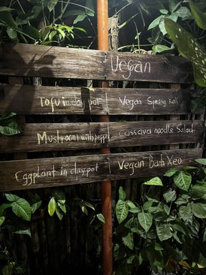 Vegan board   at Son Hoian in Quang Nam