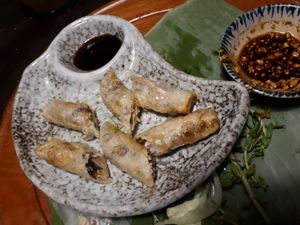 Spring rolls at Son Hoian in Quang Nam