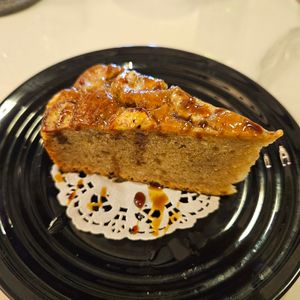 banana cake (served hot) at Kunthaville in Central Singapore