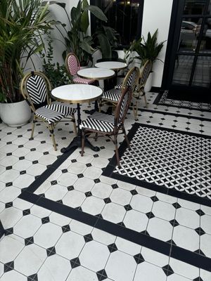 Outdoor seating   at Kunthaville in Central Singapore