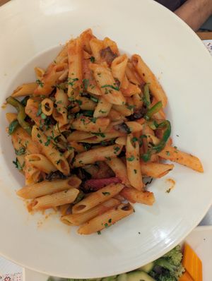 Arabiata penne with mushroom at Oldish in Cairo