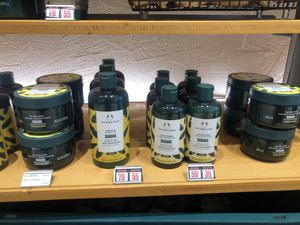 Banana collection  at The Body Shop in Abu Dhabi