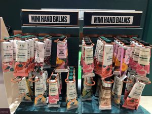 Hand balms at The Body Shop in Abu Dhabi