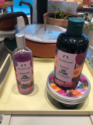 Love and plums collection at The Body Shop in Abu Dhabi