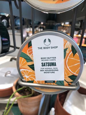 Satsuma body butter at The Body Shop in Abu Dhabi