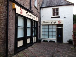 Main Courtyard at Sinners Cafe in Berwick Upon Tweed