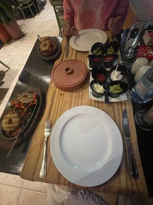 My vegan option is in the background - my daughter had cheese and sour cream - foreground   at Rio Grande Tex Mex Grill in Paphos