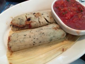 vegan tamales (best ever!)  at Izzy's in Little Rock