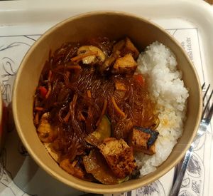 Dubu Japchae noodles at Kimchi Guys in Hamburg