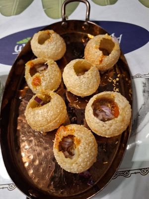 Pani puri at Andhra Bhavan in Dublin