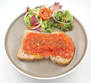 Spanish tomato toast at SignatureThai Café & Tea House Restaurant in Krabi