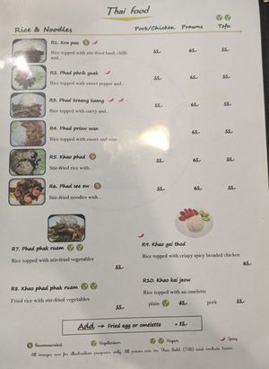 Food menu with huge vegan or veganizable selection #Veganuary at SignatureThai Café & Tea House Restaurant in Krabi