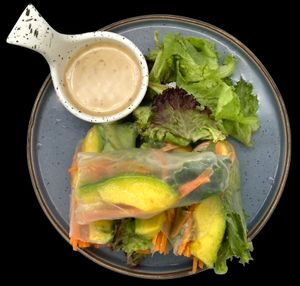 Avocado salad rolls with Japanese sesame dressing at SignatureThai Café & Tea House Restaurant in Krabi