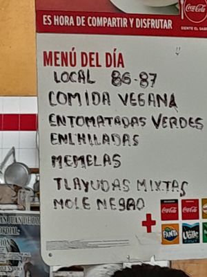 Otro anuncio at Comedor Angeles in Oaxaca