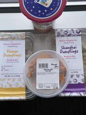 My favorite dumpling brand and house made tofu  at Erie Food Co-op in Erie