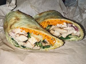 Downtown wok wrap, vegan  at Erie Food Co-op in Erie