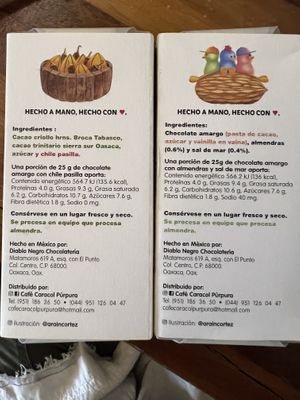 Ingredientes  at Café Caracol Púrpura in Oaxaca